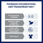 Etiaxil Antiperspirant Deodorant roll-on cu nucă de cocos Bio piele sensibilă 2x50ml