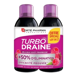 Forté Pharma TurboDraine Odchudzający i oczyszczający drenaż o smaku malinowym 2x500ml