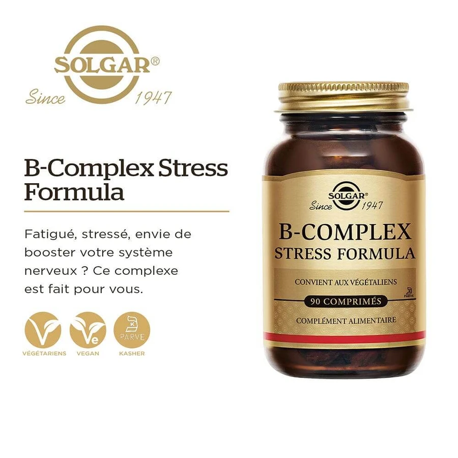 Solgar B-Complex Stress Complex Formula Relaxare Sommeil 90 Tablete