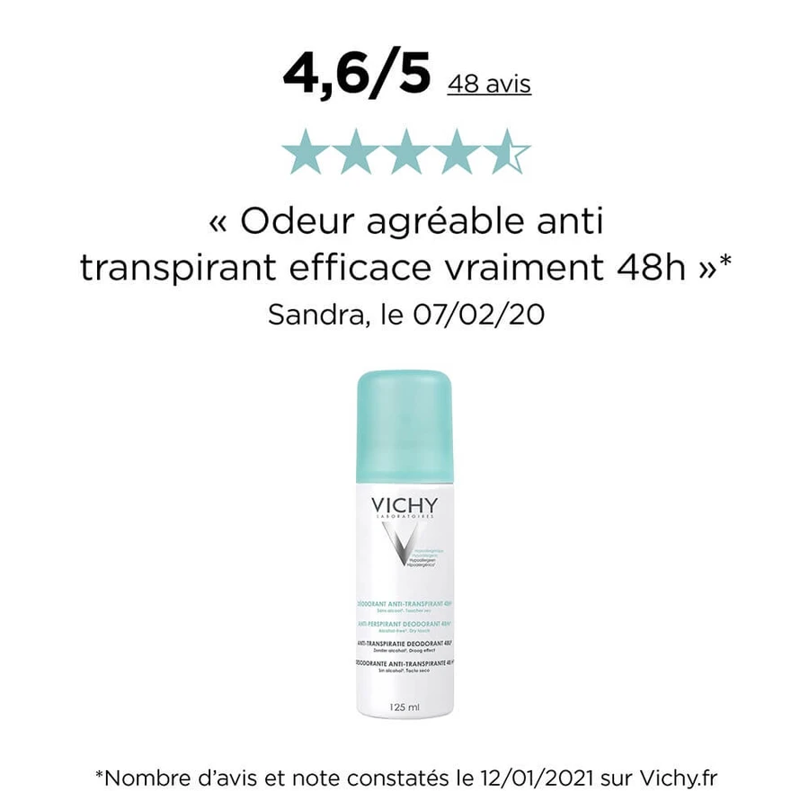 Vichy Desodorante Antitranspirante 48H Spray 2x125ml