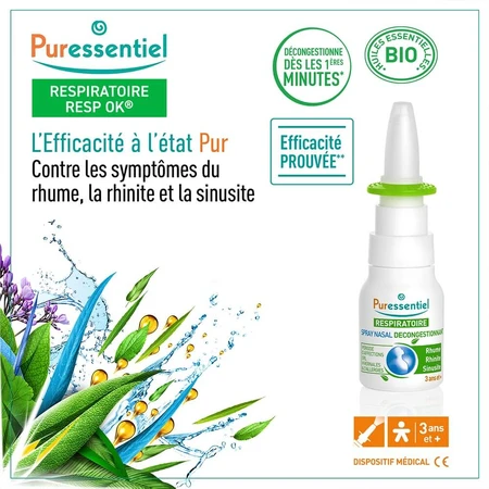 Puressentiel Respiratoire Spray Nasal Decongestionnant 15ml