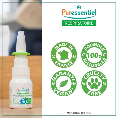 Puressentiel Respiratoire Spray Nasal Decongestionnant 15ml