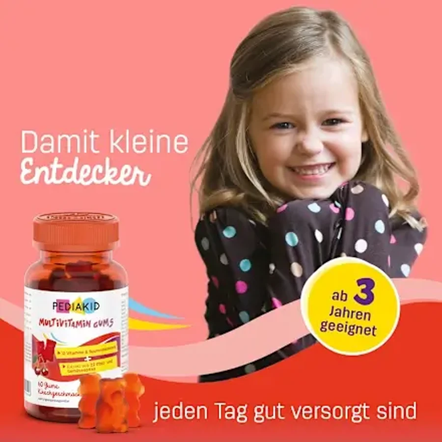 PEDIAKID Multivitamin Gums Kirschgeschmack, 60 St.