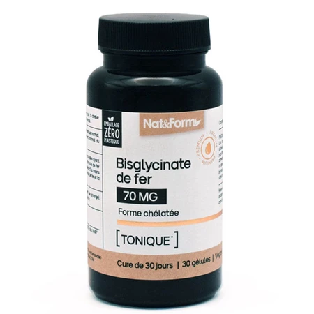 Nat&Form Premium Bisglycinate de Fer 30 Gélules