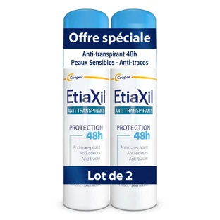 Etiaxil Anti-transpirant Aerosol Deodorant 48h Beschermen Oksels Matige transpiratie Gevoelige huid 2x150ml