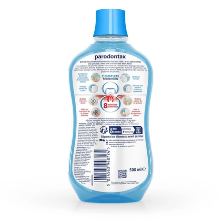 Parodontax Bain de Bouche Complète Protection 0% Alcool Menthe Fraîche 500ml