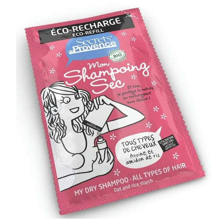 Secrets de Provence Shampoing sec tous cheveux éco-Recharge 38ml