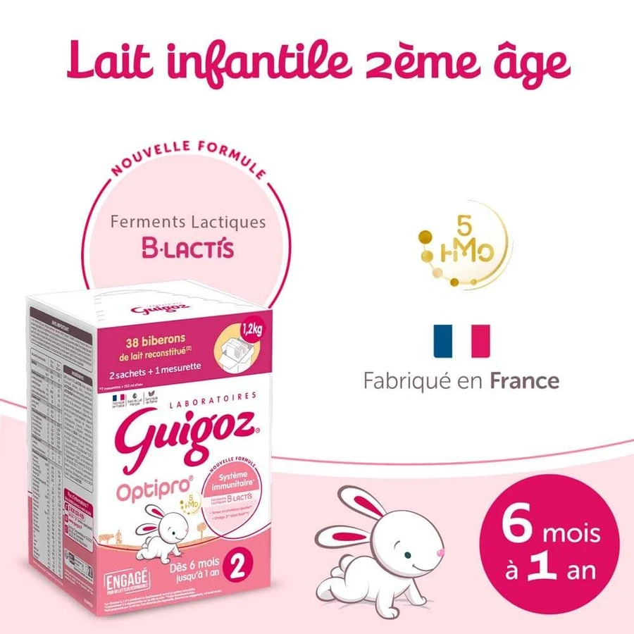Guigoz Optipro Lapte praf 2 De la 6 luni 1,2 kg