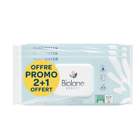 Biolane Expert Pure Water Wipes 3x60: ceny i cechy