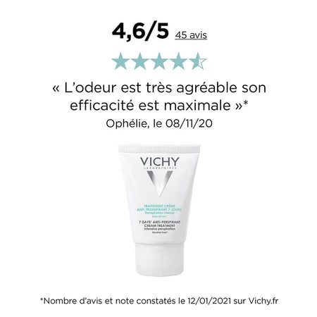 Vichy Deodorant tratament cremă antiperspirantă 7 zile 30ml