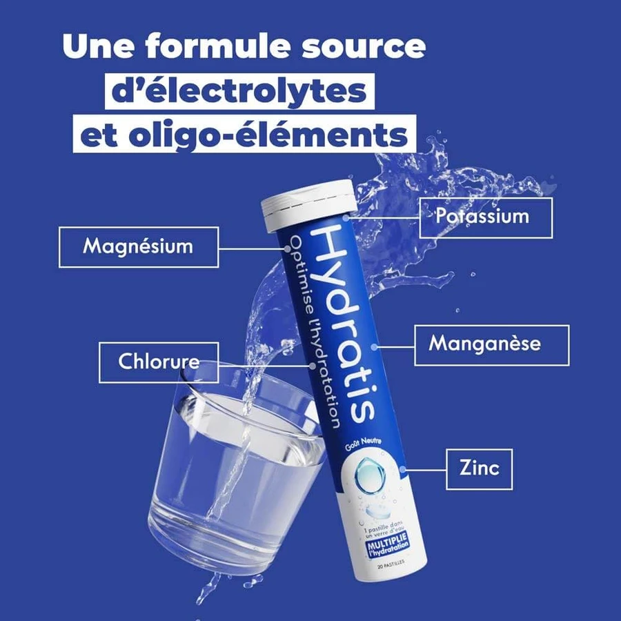 Hydratis Hydration solution With mineral salts 20 effervescent tablets