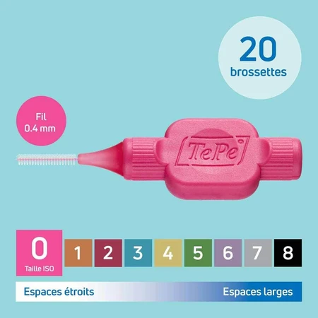 TePe Periuțe interdentare eco-responsabile 0,4 mm x20