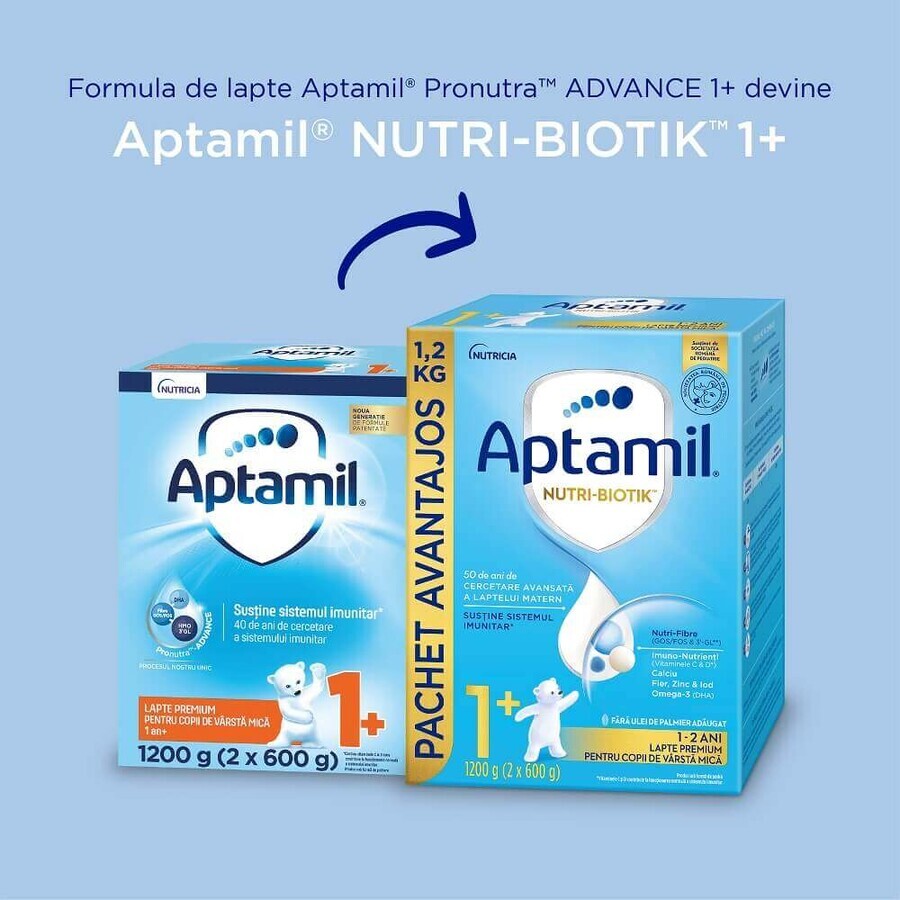 Formulă de lapte Aptamil® NUTRI-BIOTIK™, +1 an, 1200 g, Aptamil 