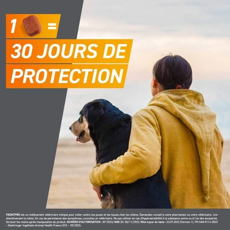 Frontline Frontpro Antiparasitic dla dużych psów 10-25kg przeciw pchłom i kleszczom x3 tabletki: ceny i cechy