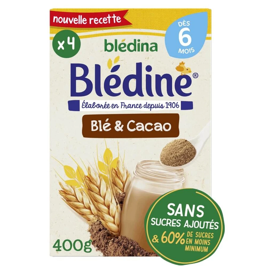 Blédina Blédine Cereali in polvere Grano e Cacao 6 mesi+ 400g