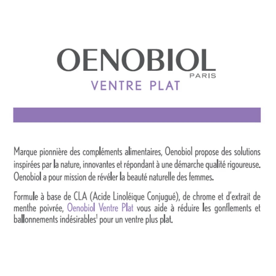 Oenobiol Ventre Plat, 2 x 60 capsule, Cooper