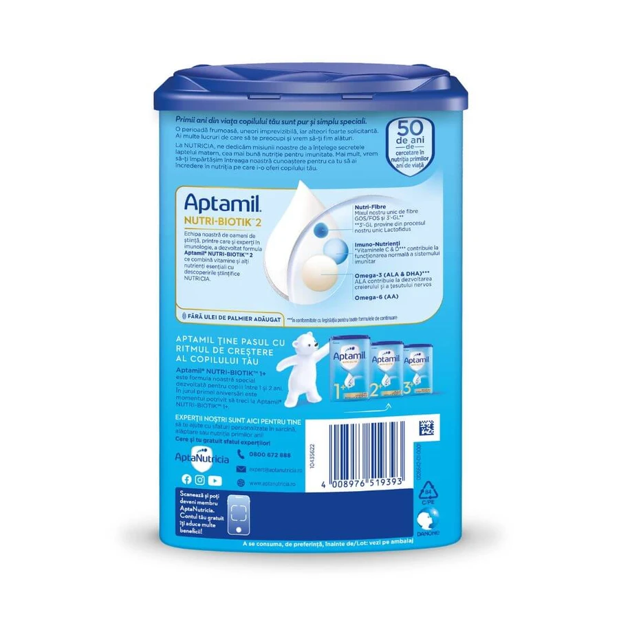 Aptamil 2 Nutri-Biotik fórmula 6-12 meses 800 g