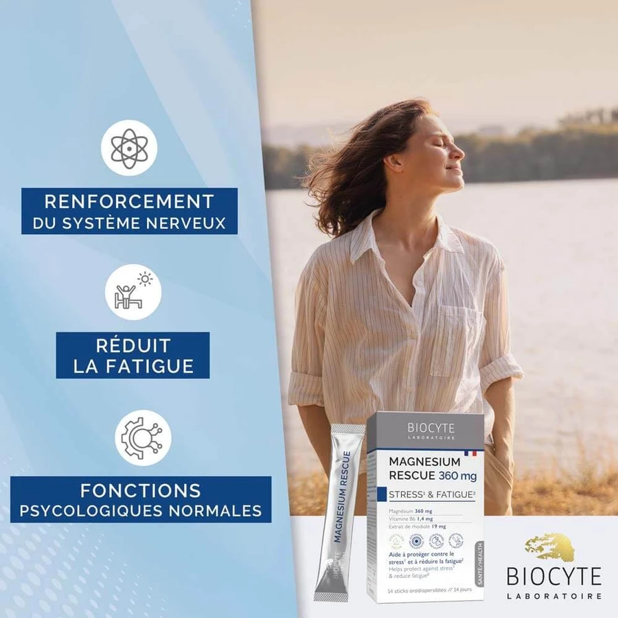 Biocyte Magnesium Rescue 360mg Stres Et Oboseală 14 Sticks