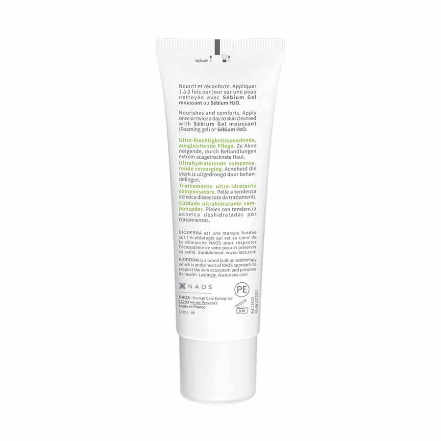 Bioderma Sebium Crème hydratante visage Peaux tendances acnéiques 40ml