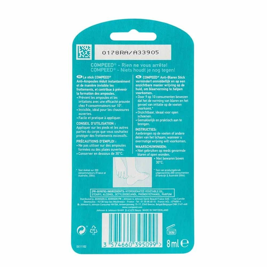 Compeed Sztyft przeciw pęcherzykom powietrza i porastaniu 8ml: ceny i cechy