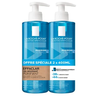 La Roche-Posay Effaclar pieniący się żel do mycia twarzy skóra tłusta i trądzikowa 2x400ml