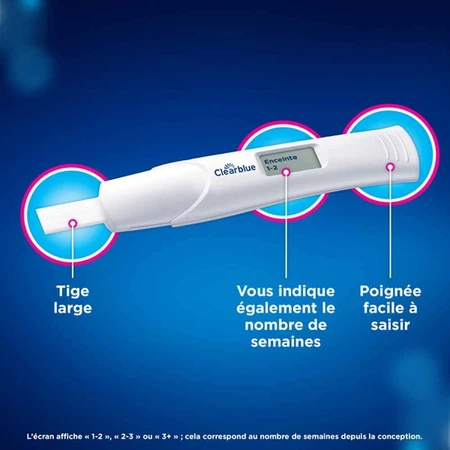 Prueba de embarazo digital Clearblue con edad estimada del embarazo 1 prueba