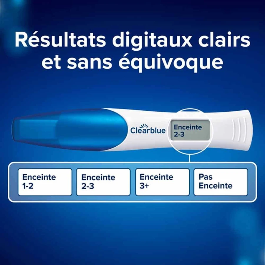 Prueba de embarazo digital Clearblue con edad estimada del embarazo 1 prueba