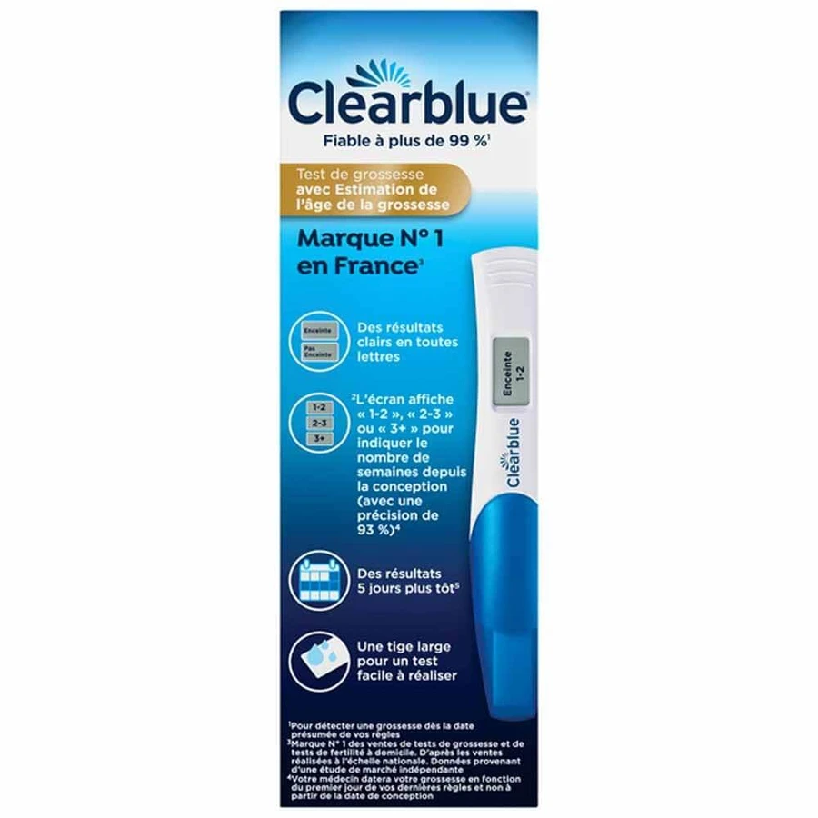 Prueba de embarazo digital Clearblue con edad estimada del embarazo 1 prueba