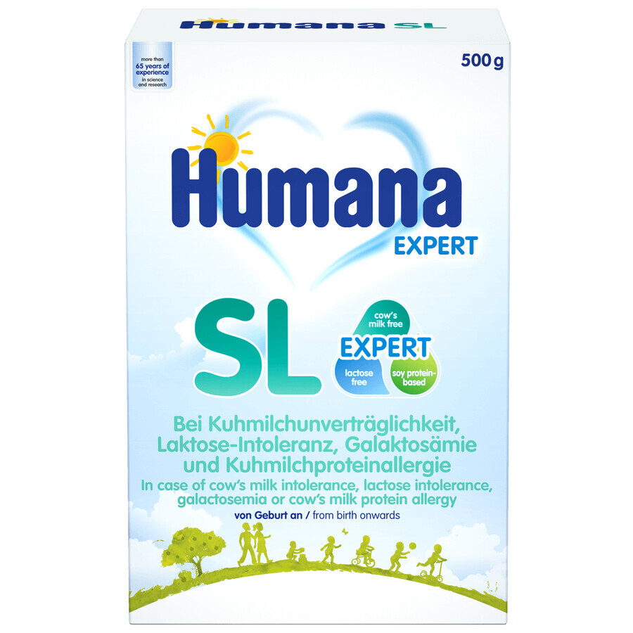 Fórmula especial de leche de soja SL, +0 meses, 500 g, Humana