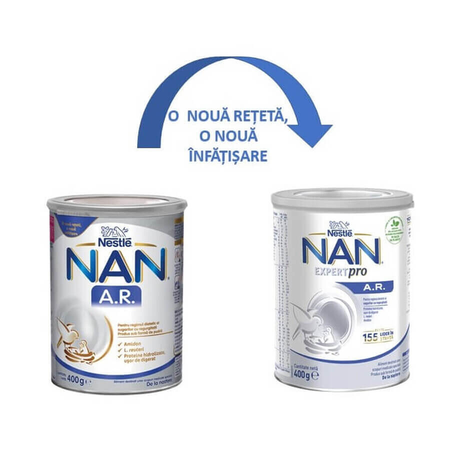 Nan A.R. Lait infantile Anti-Régurgitations +0 mois, 400 g, Nestlé