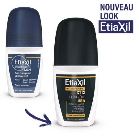 Etiaxil Déodorant Roll-on Contrôle 48h Homme Peaux Sensibles 50ml
