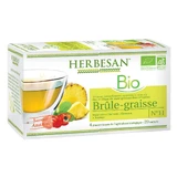 Herbesan Vetverbrandende Infusie Groene Thee Bio Ananas Smaak 20 zakjes
