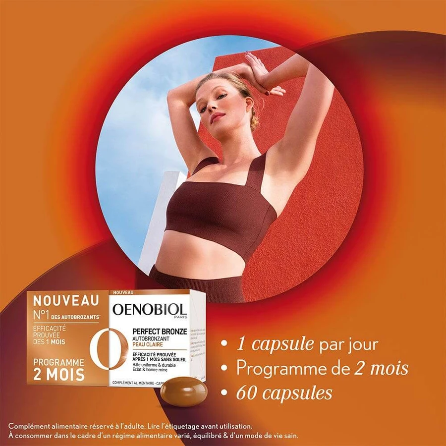 Oenobiol Perfect Bronze Zelfbruiner Heldere Huid 2x30 capsules