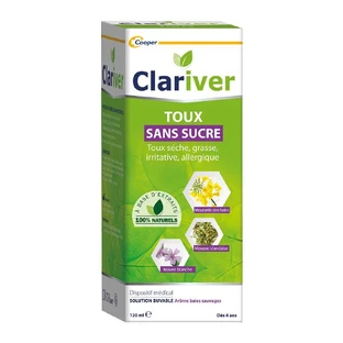 Clariver syrop na kaszel dla dorosłych bez cukru 120ml