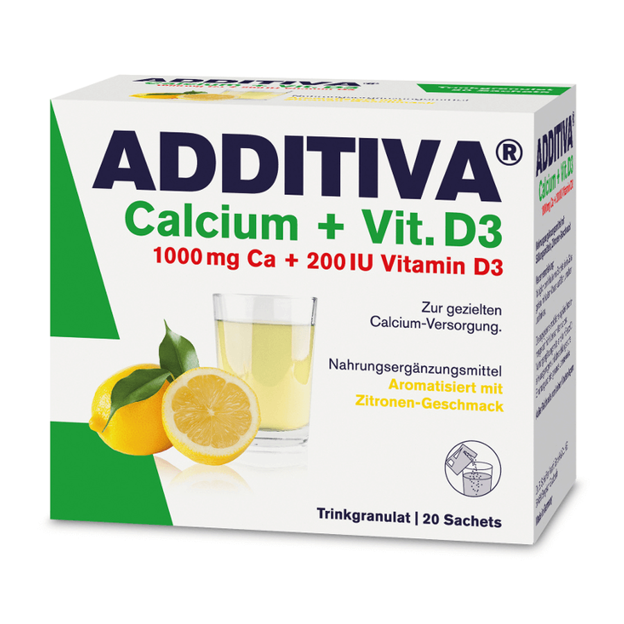 Calcium + Vitamin D3 Additive, 20 sachets, Dr. Scheffler