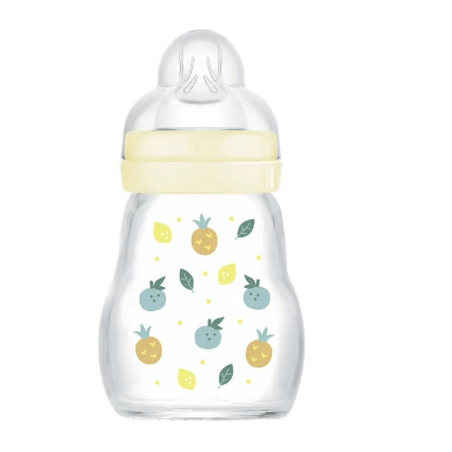Mam Premium Glass Baby Bottle Flow 1, 0 months and up 170 ml