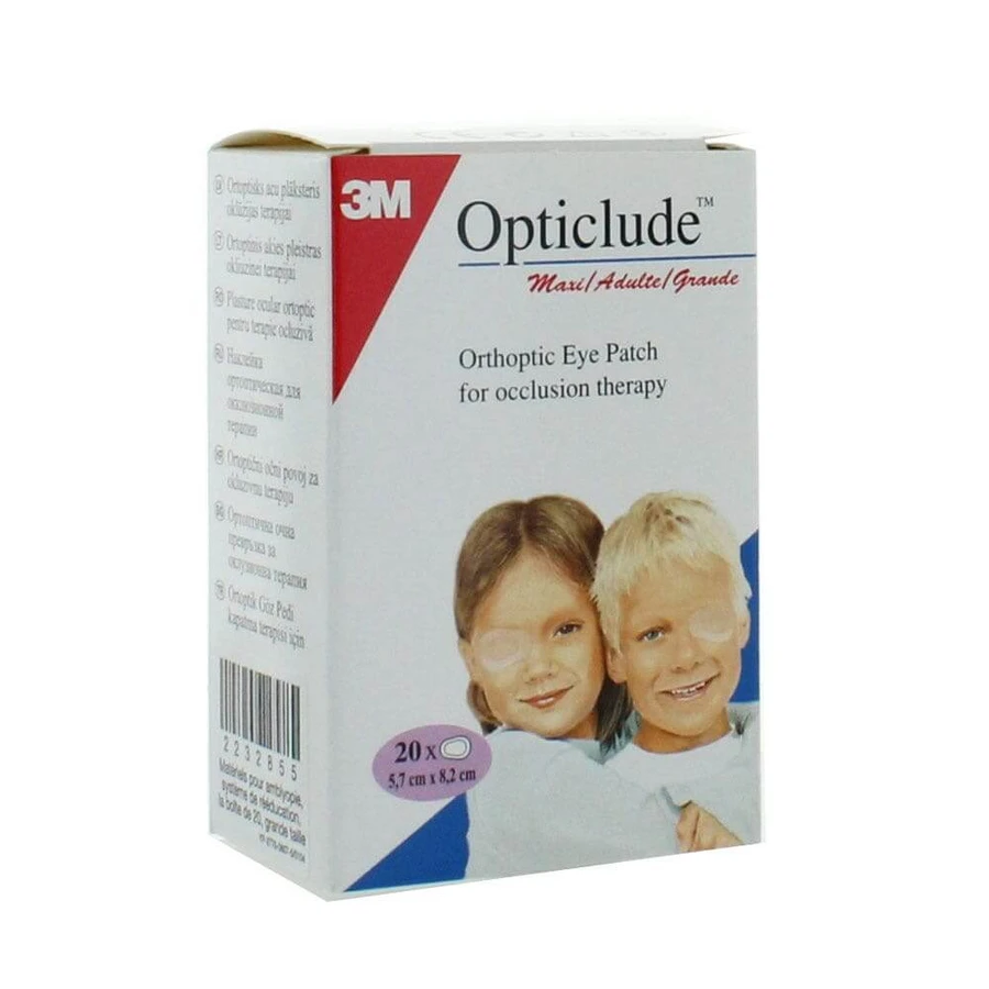 3M Opticlude 20 apósitos silla ortopédica Maxi 8cm X 5.7cm