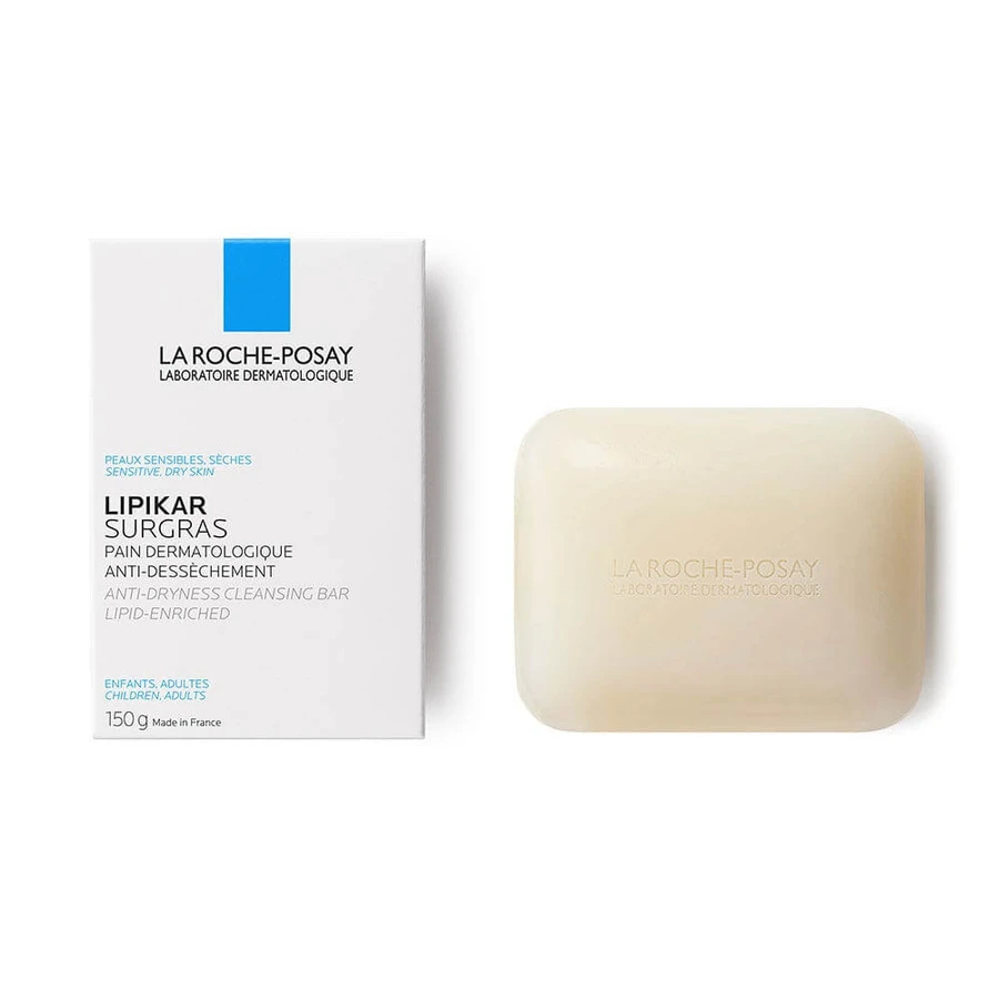 La Roche-Posay Lipikar Surgras pan limpiador rellenador de lípidos para pieles sensibles 150g