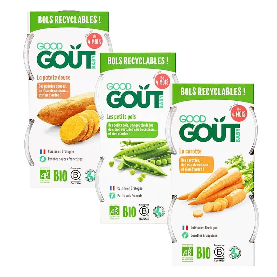 Buena Gota Verduras ecológicas A partir de 4 meses 2x120g