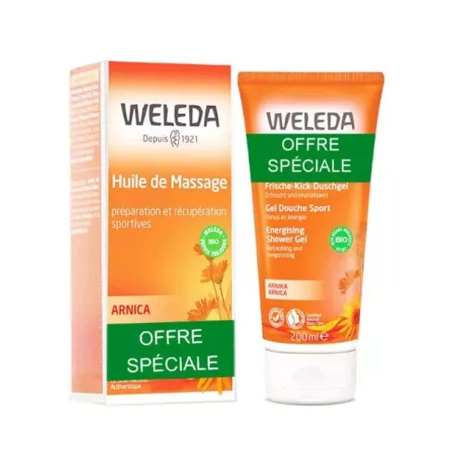 Set ulei de masaj + gel de duș Weleda 2x200ml