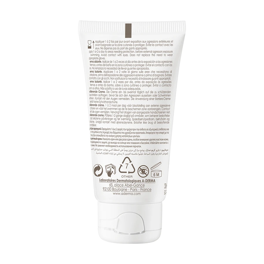 Crema aislante calmante Dermalibour+ Barrera, 50 ml, Aderma
