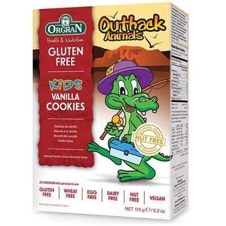 Galletas de vainilla sin gluten con sabor animal, 175 g, Orgran