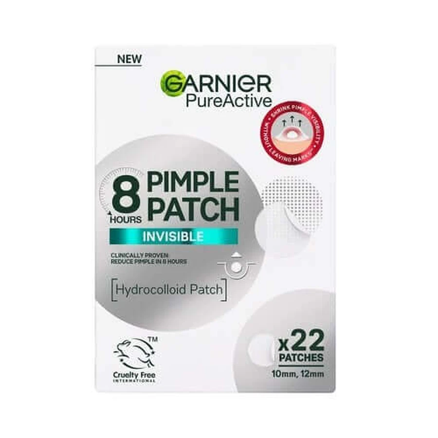 Parches anti granos invisibles Pure Active, 22 unidades, Garnier