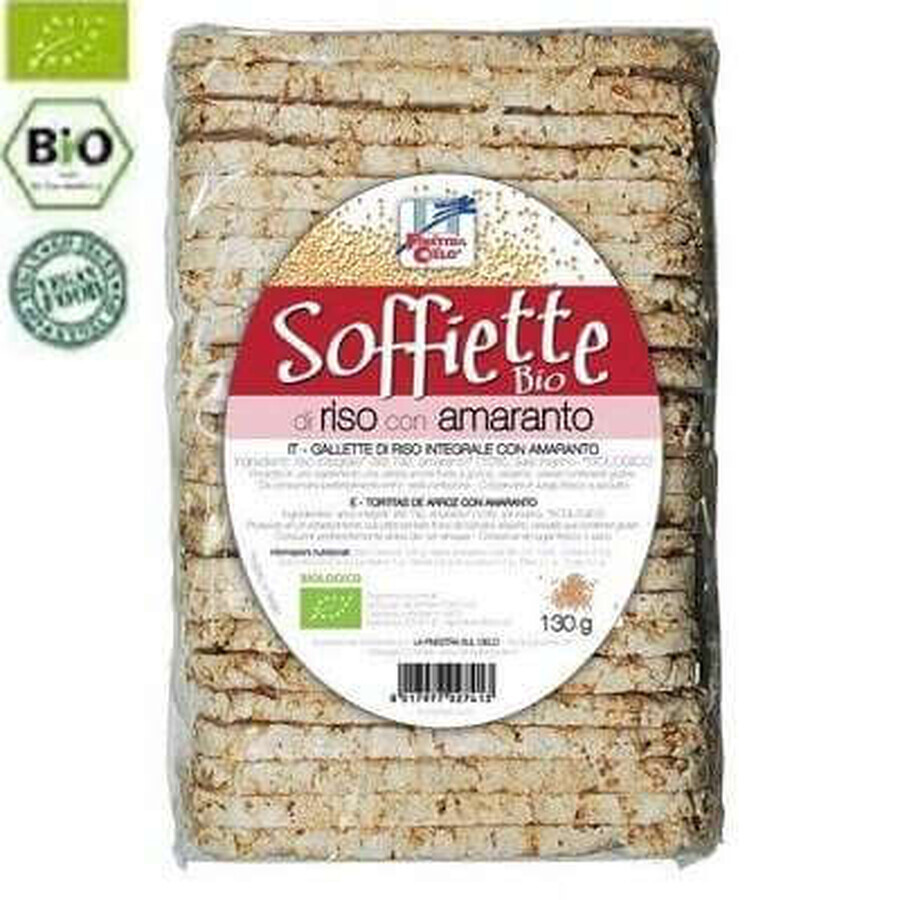 Tortita de arroz con amaranto bio, 130 g, La Finestra Sul Cielo