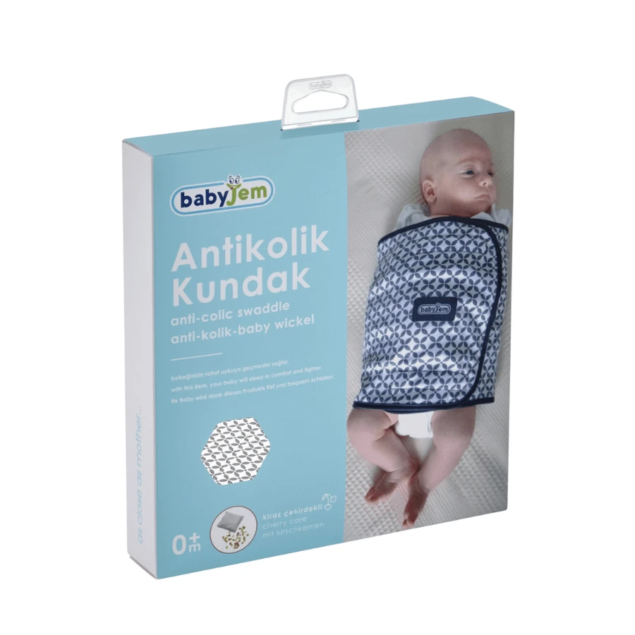 Sistema de envoltura con almohada anticólico de pepitas de cereza, 0 meses+, BabyJem