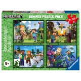 Puzzle Minecraft, 5 ans+, 4x100 pièces, Ravensburger