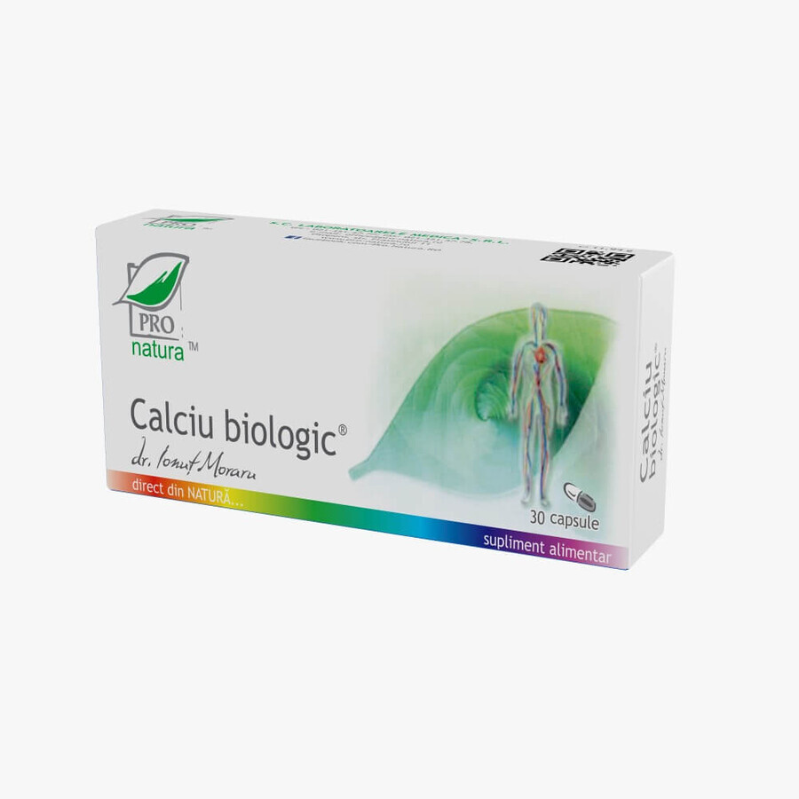 Calcio biológico, 30 cápsulas, Pro Natura