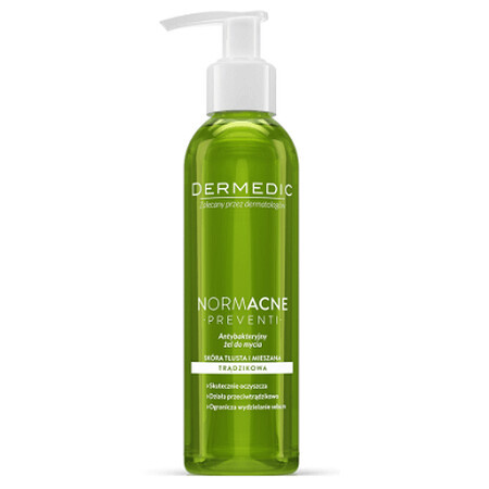 Dermedic NormAcne Gel Limpiador Antibacteriano, 200ml