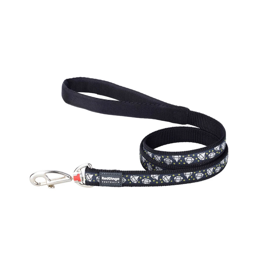 Red Dingo Diamond Dog Leash 1,2 m Negro 1,2 x 120 cm