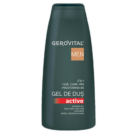 Gel doccia 3 in 1 attivo, 400 ml, Gerovital Men